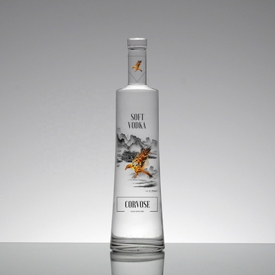 Bouteille en verre personnalisée de 700 ml pour le gin, le rhum, le whisky, la vodka et plus