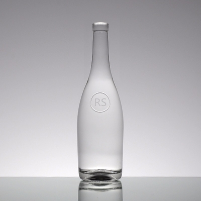 750 ml de cognac carré XO Flint Liquor 250 ml flacon de rhum glacé 375 ml de champagne bouteille en verre cylindrique liège
