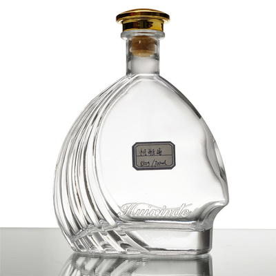Bouteille en verre de 750 ml avec décal/écran/peinture/gel
