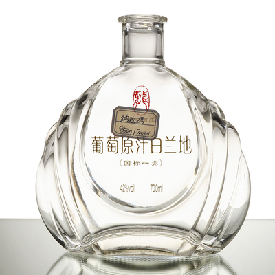 Bouteille en verre de 750 ml avec décal/écran/peinture/gel