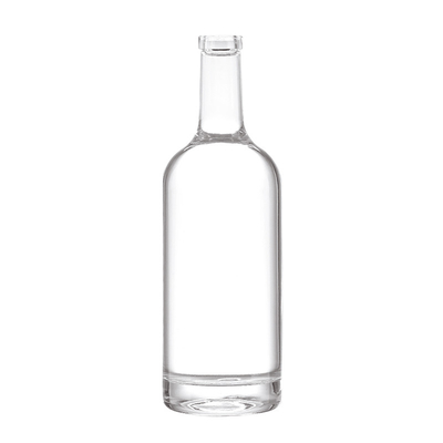 Bouteille en verre transparente de 750 ml pour jus et spiritueux Vodka rhum Conception personnalisée acceptable