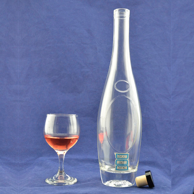 Matériau du collier Super Flint Matériau de 700 ml vide Alcool clair Rum Whisky Spirit Vodka Bouteille en verre pour alcool