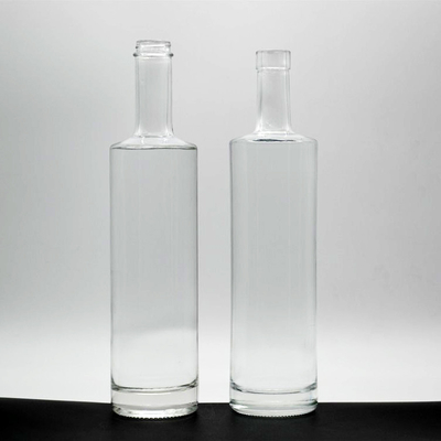 375 ml 700 ml 2 litres Bouteille en verre bleu carré pour l'impression Alcool Liquore Vodka Rum Gin