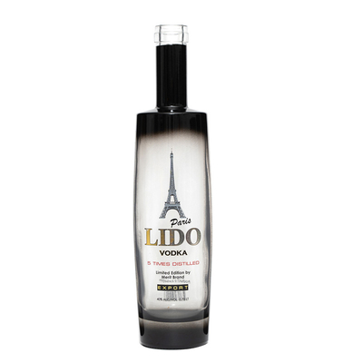 Super Flint 1000 ml Tequila alcoolisé noir mat Bouteille en verre de vodka avec bouchon Guala
