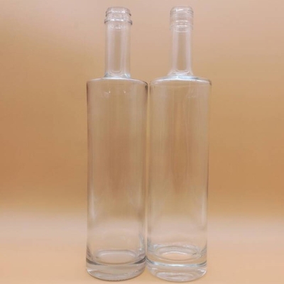 Collier en verre Super Flint Ronde 700 ml Bouteille de gin claire pour les amateurs de vodka