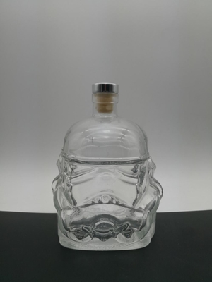 La surface décalée est utilisée pour la manipulation de la bouteille en verre de 750 ml pour les liqueurs de whisky Gin Vodka