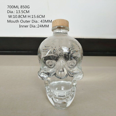 La surface décalée est utilisée pour la manipulation de la bouteille en verre de 750 ml pour les liqueurs de whisky Gin Vodka
