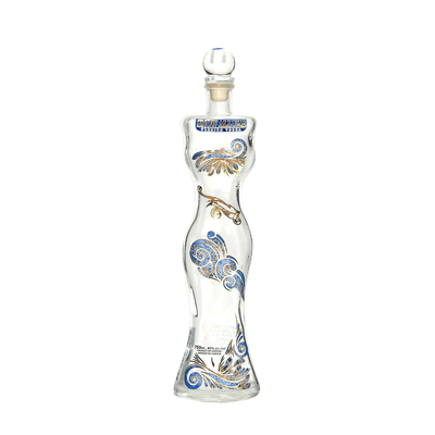 Bouteille en verre cristallin blanc avec type d'étanchéité
