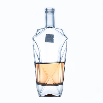 Bouteille en verre de matériau super-flinte acceptable pour les boissons alcoolisées sur mesure