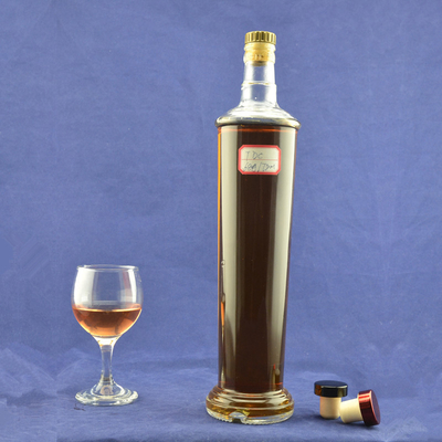 500 ml 700 ml 750 ml Matériau de la carrosserie personnalisé Collier en verre blanc Bouteilles d'huile d'olive et de cognac