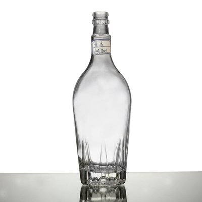 Bouteille de verre vide personnalisée pour alcool Whiskey Vodka Spirit 700ml 750ml 500ml 1000ml