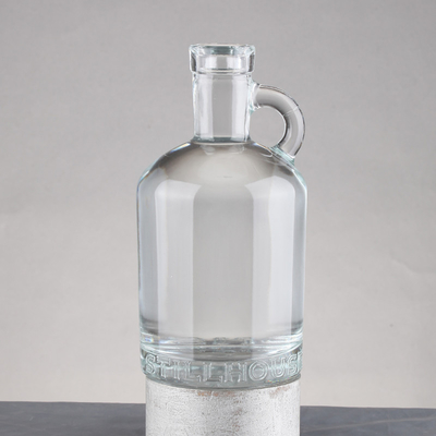 Bouteille en verre avec poignée 500 ml 750 ml Vodka Rum Alcool Whisky Collier en verre