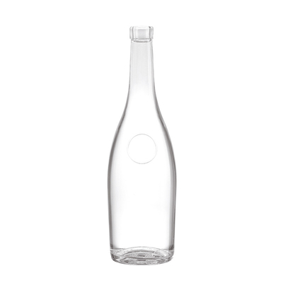 Bouteille de vin en verre super flint transparente de 750 ml pour le whisky bourbon gin vodka spiritueux