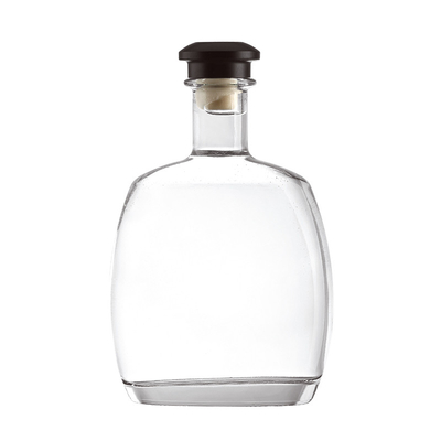 750 ml de bouteilles vides en verre de vodka gin avec liège en verre super silex