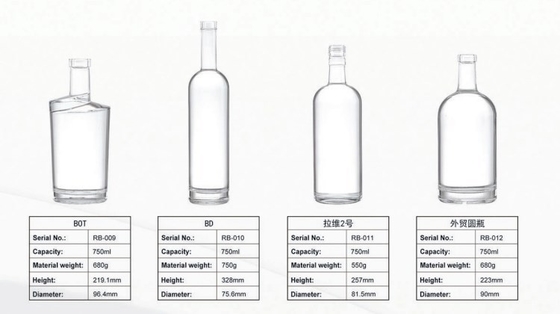 Boisson alcoolisée glacée transparente de 750 ml avec bouteille de vodka de 1000 ml