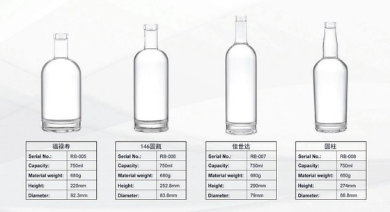 Boisson alcoolisée glacée transparente de 750 ml avec bouteille de vodka de 1000 ml