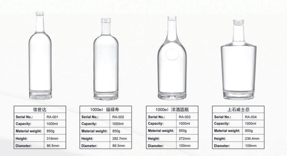 Boisson alcoolisée glacée transparente de 750 ml avec bouteille de vodka de 1000 ml