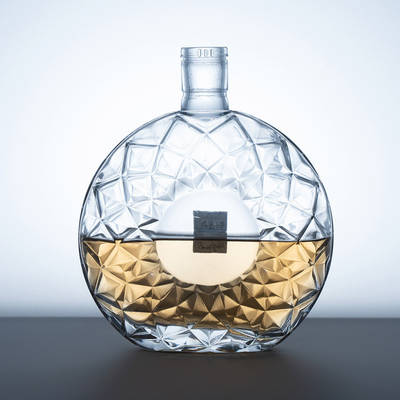 Bouteille en verre de 750 ml de liqueur alcoolisée et de brandy, transparente, 700 ml d'alcool vide