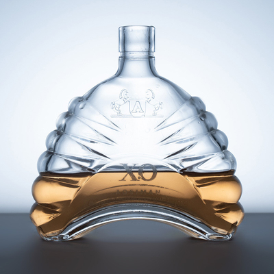 Bouteille en verre de 750 ml de liqueur alcoolisée et de brandy, transparente, 700 ml d'alcool vide