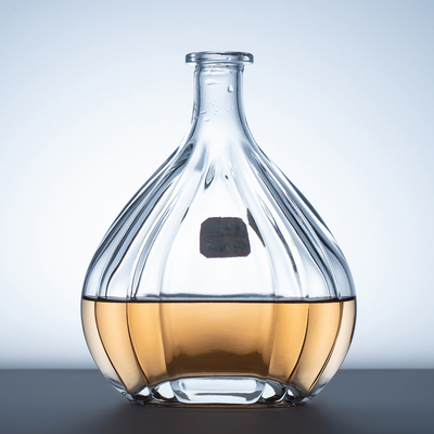 Bouteille en verre de 750 ml de liqueur alcoolisée et de brandy, transparente, 700 ml d'alcool vide