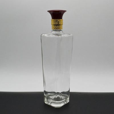 Bouteille de verre Super Flint 750 ml pour le liège à fond épais et la conception personnalisée de boissons alcoolisées