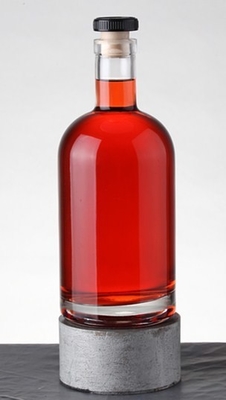 Matériau en verre Super Flint Bouteille en verre de brandy pour alcool sur mesure 700 ml
