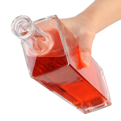 OEM Logo Décal Stockée 1000ml 750ml 500ml Bouteilles d'alcool Vodka Bouteille en verre avec couvercle de liège
