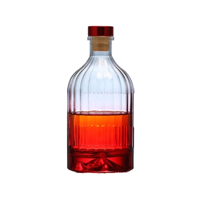 OEM Bouteille de boissons gazeuses en verre transparent 300 ml 500 ml 750 ml avec processus de gel profond