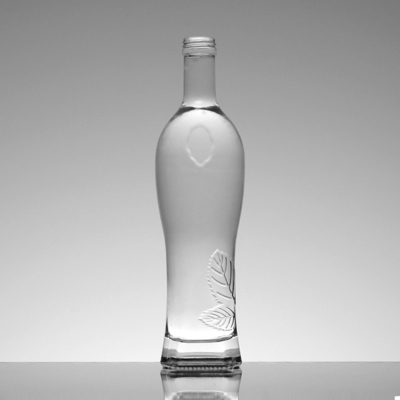 OEM Bouteille de boissons gazeuses en verre transparent 300 ml 500 ml 750 ml avec processus de gel profond