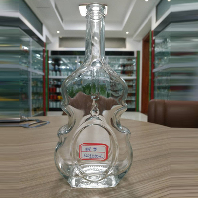 Super Flint estampage à chaud 500ml 700ml 750ml Bouteille en verre de liqueur de brandy OEM