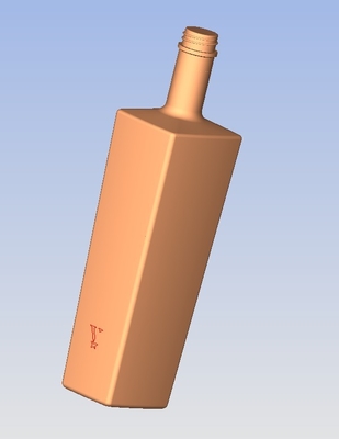 500 ml 700 ml 750 ml Bouteille en verre carré de 1 litre en matériau blanc cristallin pour les spiritueux
