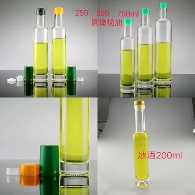Bouteilles de vin en verre super flint de 200 ml, 375 ml, 500 ml et 750 ml, avec type d'étanchéité en liège