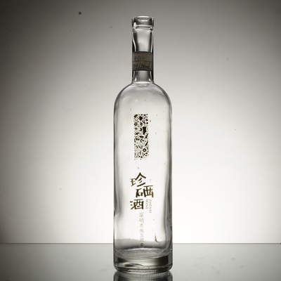 Gestion de surface décal personnalisée Géant 750 ml 1000 ml Decanteur de gin de brassage vide Rum Alcool Liquore Bouteille en verre de vin de prune