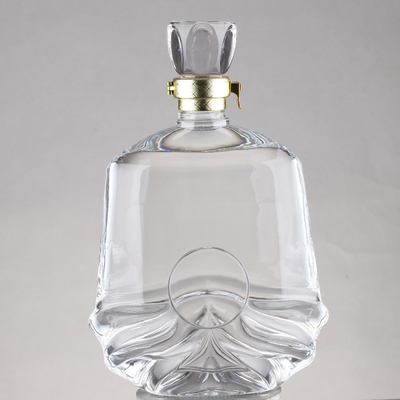 Fabricants de bouteilles en verre de brandy Super Flint avec type d'étanchéité au liège et terme FOB