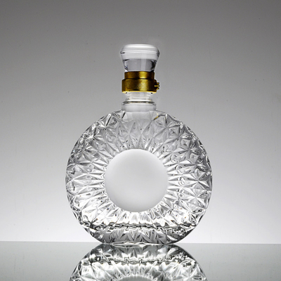 Assurance du commerce Matériau en verre à haute résine 750 ml Bouteille de vodka claire pour un grand événement