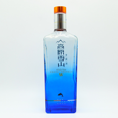 700 ml 750 ml 1 litre bouteilles d'alcool au rhum personnalisées avec bouchon de liège en verre Super Flint