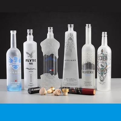 700 ml 750 ml bouteille vide d'alcool glacé pour la vodka, le rhum, le gin, le whisky, le whisky et le vin
