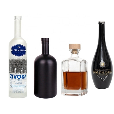 700 ml 750 ml bouteille vide d'alcool glacé pour la vodka, le rhum, le gin, le whisky, le whisky et le vin