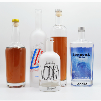700 ml 750 ml bouteille vide d'alcool glacé pour la vodka, le rhum, le gin, le whisky, le whisky et le vin