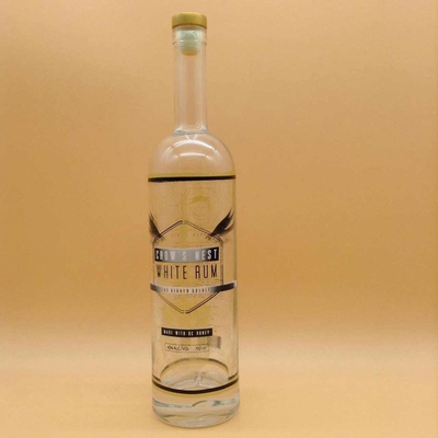 Impression à écran décalé Bouteille de vodka de liège glacée 500 ml 750 ml Bouteille en verre de 1 litre pour la vodka