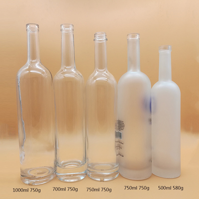 Impression à écran décalé Bouteille de vodka de liège glacée 500 ml 750 ml Bouteille en verre de 1 litre pour la vodka