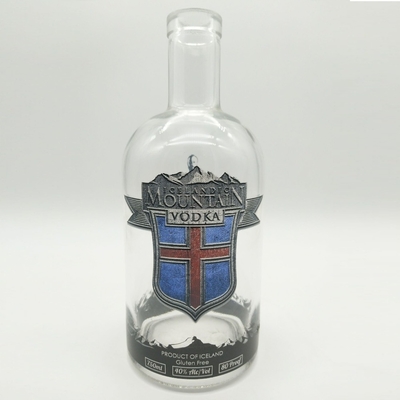 échantillon gratuit de surface décale de manipulation de bouteilles de vin en verre pour Gin Vodka Whisky