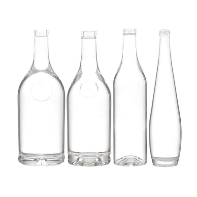 Matériau en verre Super Flint 500 ml 750 ml Bouteille de gin pour les boissons à l'eau et les alcools