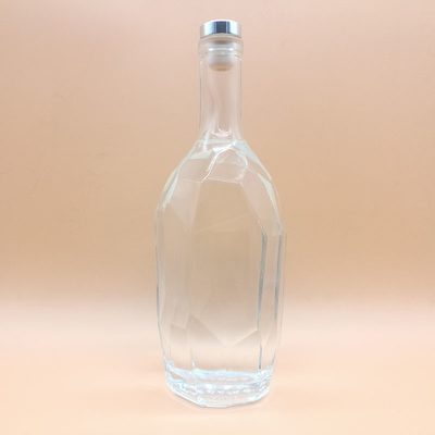 Bouteilles de whisky en verre de 750 ml de capacité en verre avec capuchon Autres procédés d'estampage à chaud