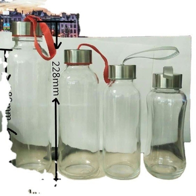 Conditions FOB Bouteille d'eau en verre Super Flint avec bouchon et surface décale 750 ml 1000 ml