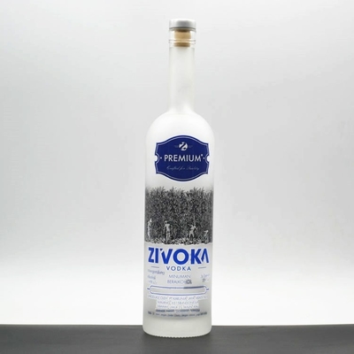 Bouteille en verre carré à tequila gravée en couleur 500 ml pour boissons alcoolisées chaudes