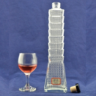 Frais d'échantillonnage gratuits Bouteilles de gin en verre pour alcool/liquide Bouteille de verre vide