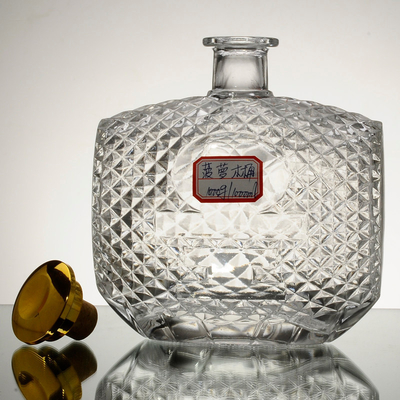 Frais d'échantillonnage gratuits Bouteilles de gin en verre pour alcool/liquide Bouteille de verre vide