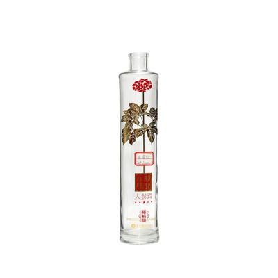 350 ml 750 ml bouteille d'eau en verre transparent Spray de couleur personnalisé pour le matériau en verre Super Flint