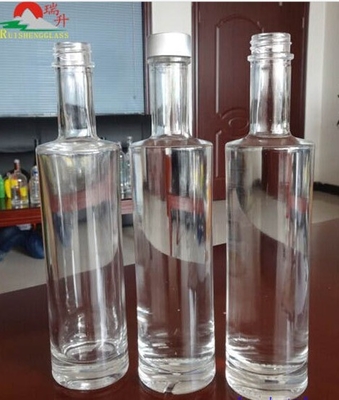 Forme personnalisée Gravure à l'intérieur Bouteille claire de 200 ml 375 ml pour vodka tequila rhum